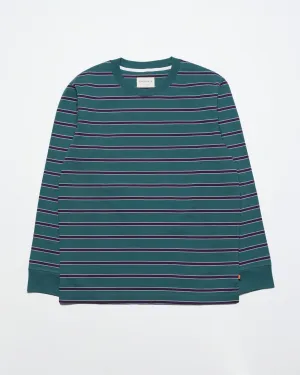 Tres Stripe T-Shirt - Deep Teal / Purple