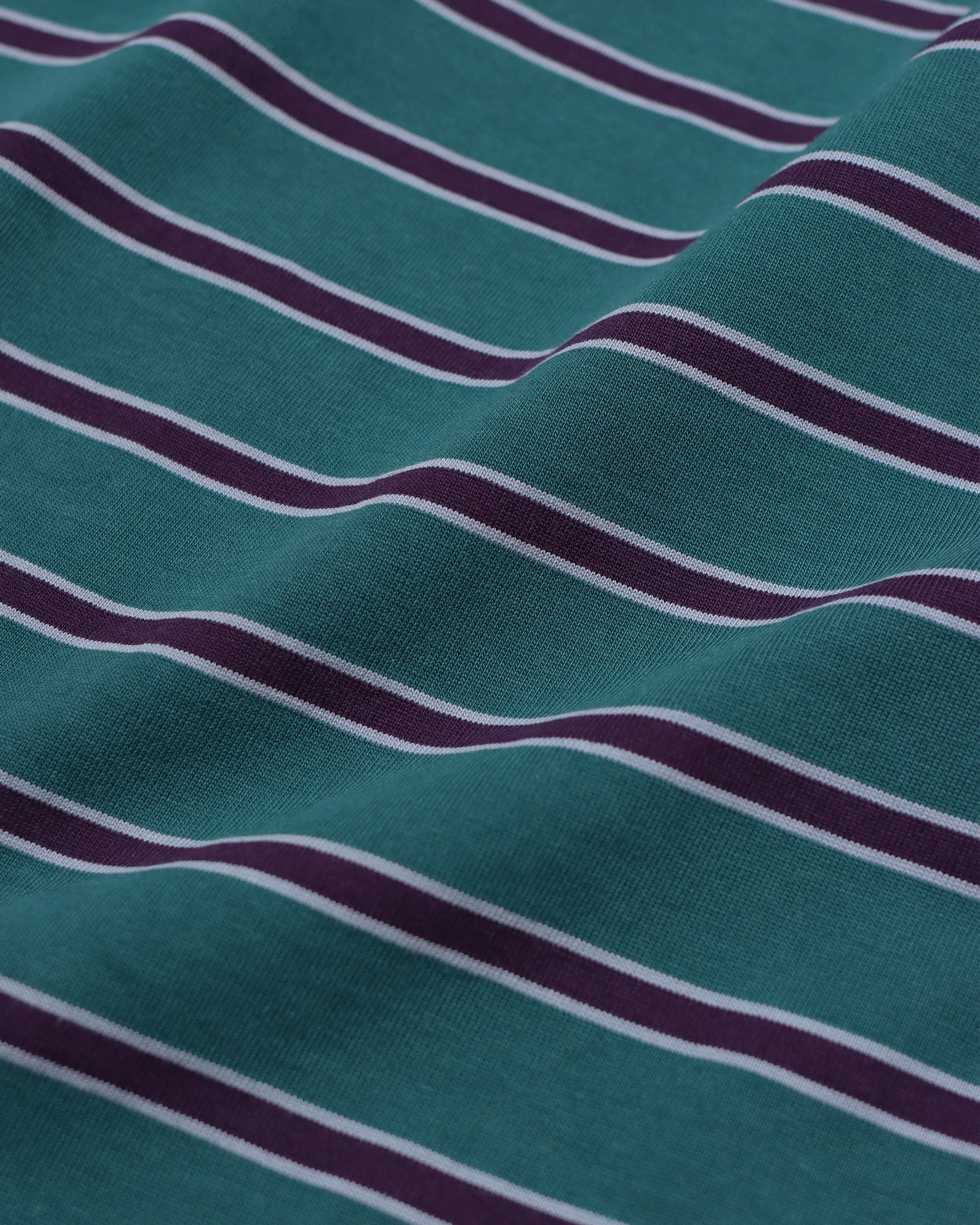 Tres Stripe T-Shirt - Deep Teal / Purple