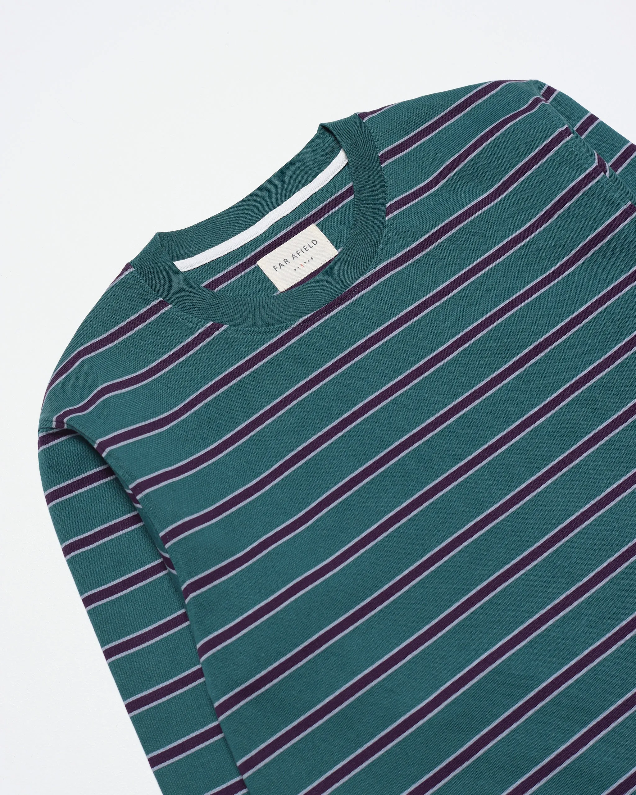 Tres Stripe T-Shirt - Deep Teal / Purple