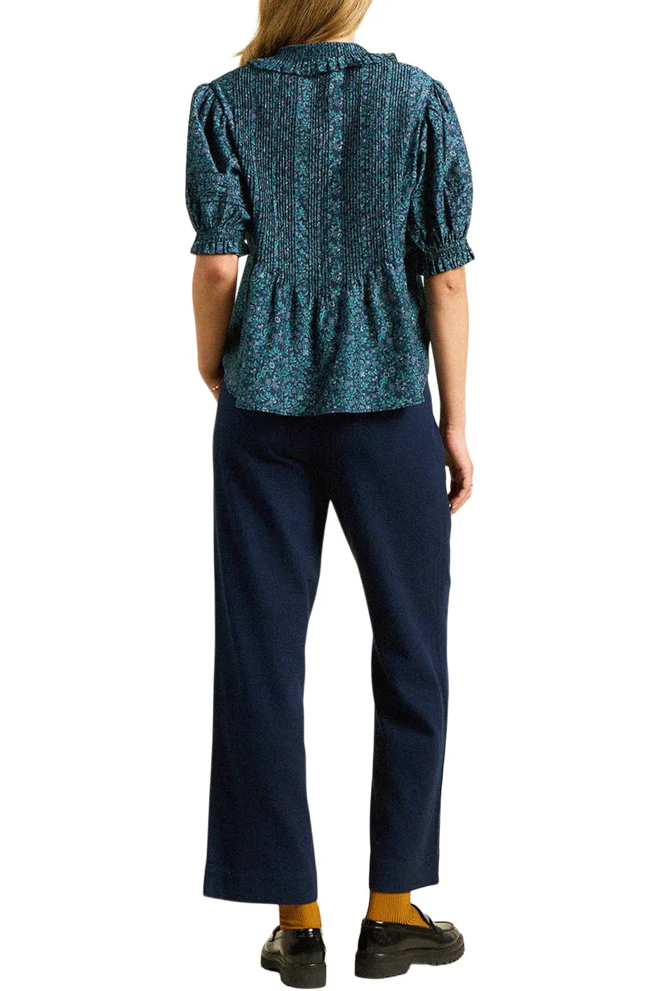 Trovata Birds of Paradis Jess Blouse in Blue Ridge Ditsy