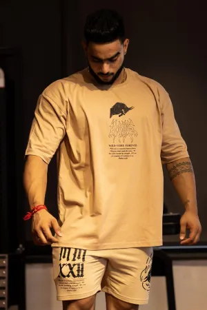 WILDS FLAME "PREMIUM" OVERSIZED T-SHIRT (BEIGE)