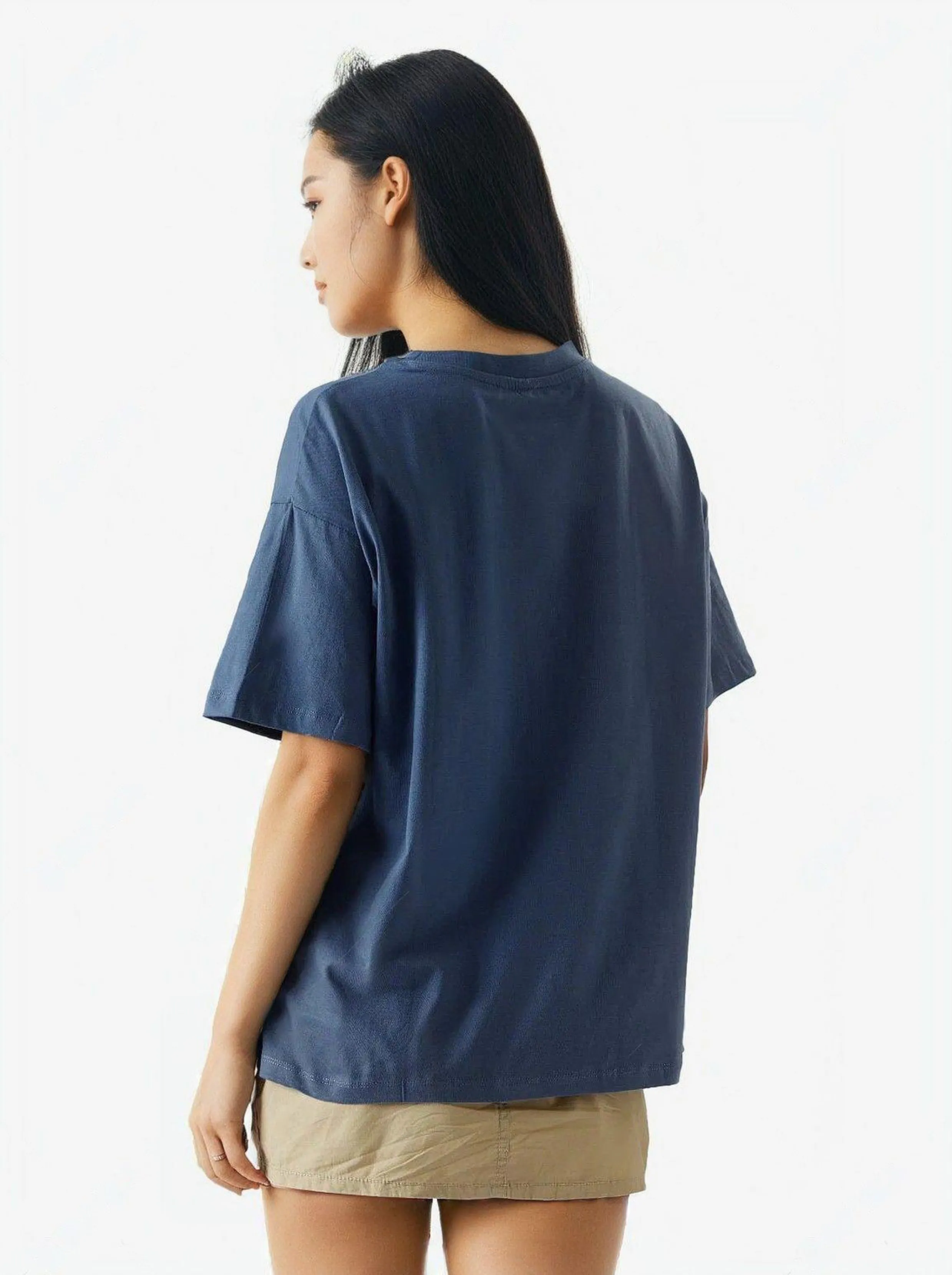 Women Blue Oversized T-shirt - The Moon child