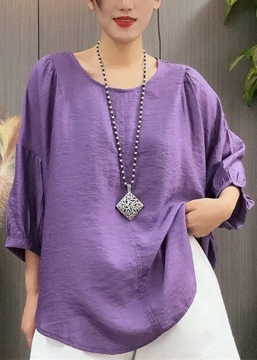 Women Green Ruffled Lace Up Linen T Shirt Batwing Sleeve MN095