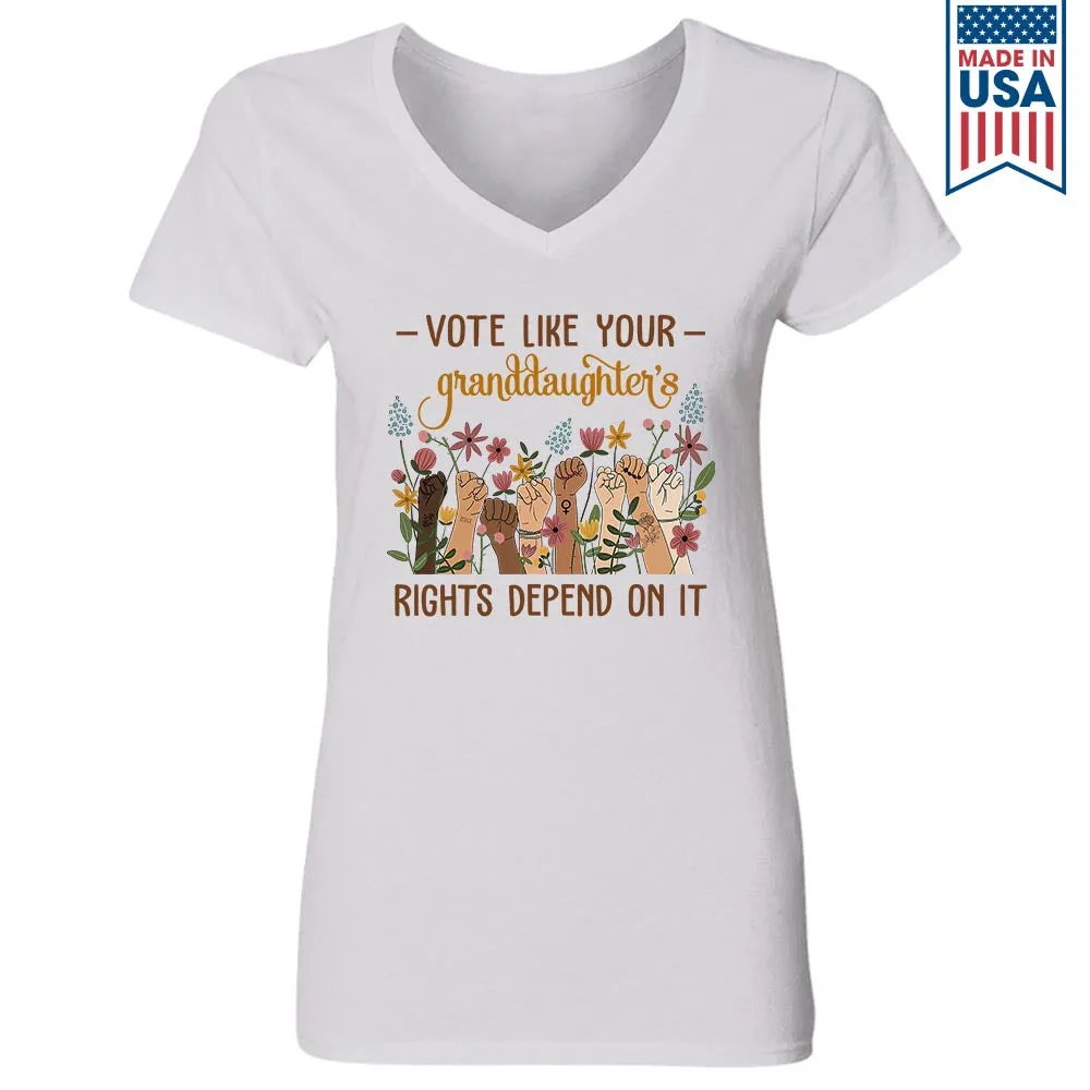 Women's V-neck T-shirt TSVW583