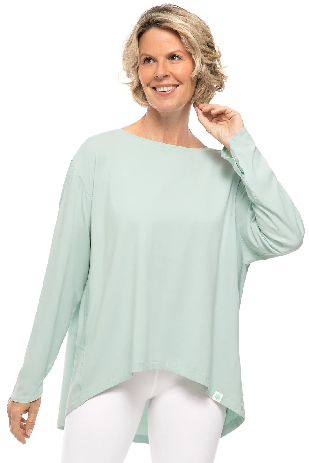 Women's West Palm Drape Tee | Misty Aqua