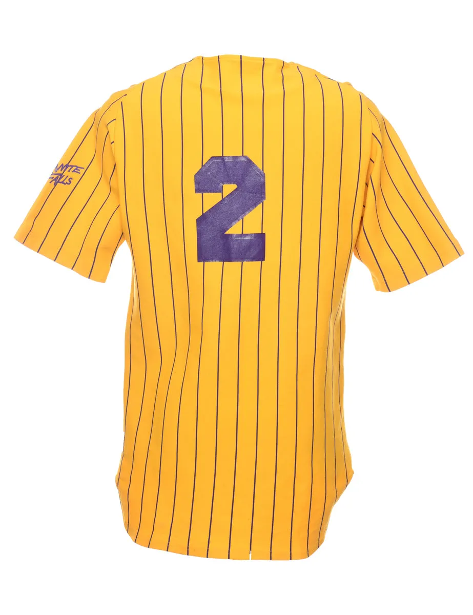 Yellow & Purple #2 Striped Jersey - M